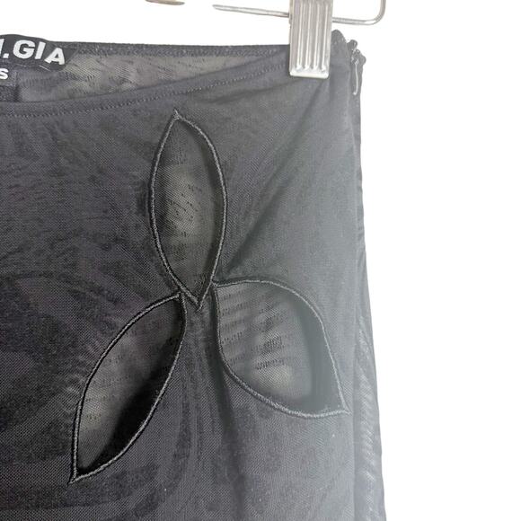 I.AM.GIA Annihya Pant Amina Top Black Animal Print Burnout Sexy 2 Piece Set S - Picture 8 of 16